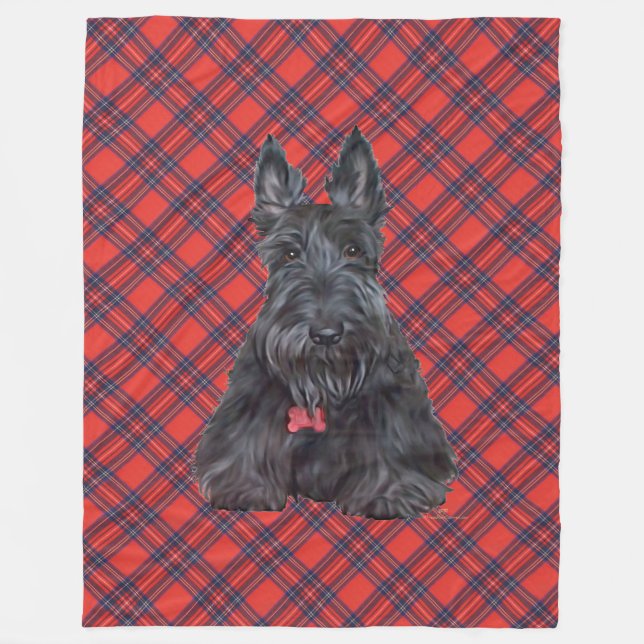 Couverture Polaire Ecosse sur Tartan (Devant)