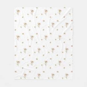 Couverture Polaire Edelweiss Alpine Watercolor Fleur sauvage