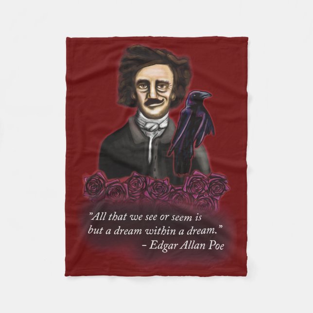 Couverture Polaire Edgar Allan Poe, Dark Academia (Devant)