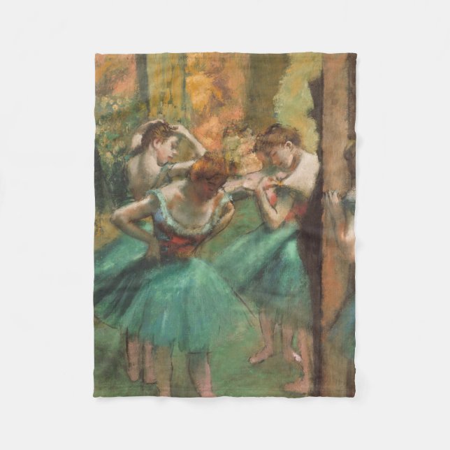 Couverture Polaire Edgar Degas - Danseurs, Rose Et Vert (Devant)