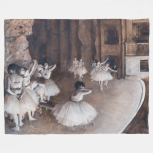 Couverture Polaire Edgar Degas - Répétition de ballet sur scène