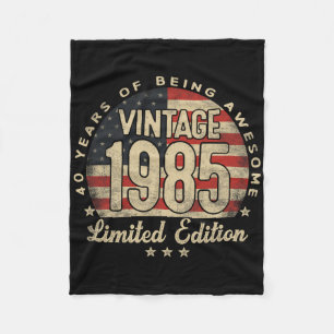Couverture Polaire Édition limitée vintage 1985 Cadeaux 40 ans États-