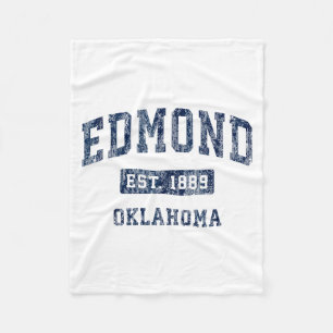 Couverture Polaire Edmond Oklahoma Ok Vintage Sports Design Desi étab