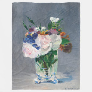 Couverture Polaire Edouard Manet - Fleurs dans un Vase de Cristal