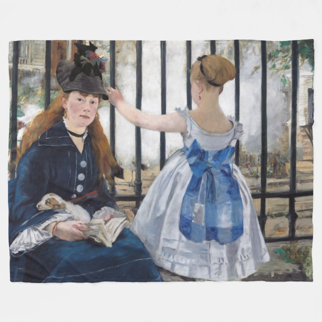 Couverture Polaire Edouard Manet - Le Chemin De Fer (Devant (Horizontal))