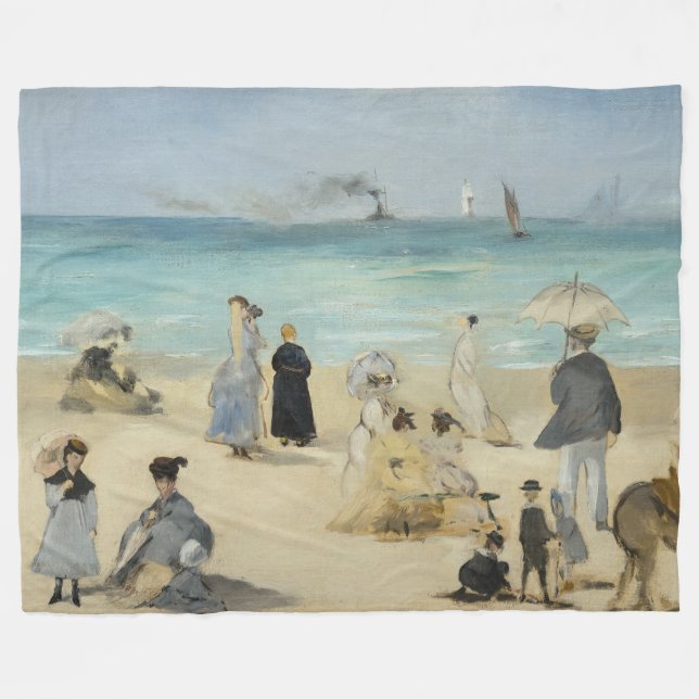 Couverture Polaire Edouard Manet - Sur la plage, Boulogne-sur-Mer (Devant (Horizontal))