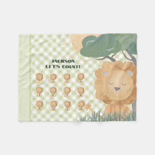 Couverture Polaire Éducatif Comptons En vichy Nom Boho Lion