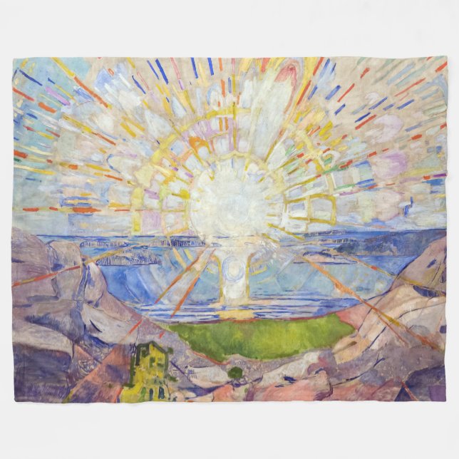 Couverture Polaire Edvard Munch - Le Soleil 1911 (Devant (Horizontal))
