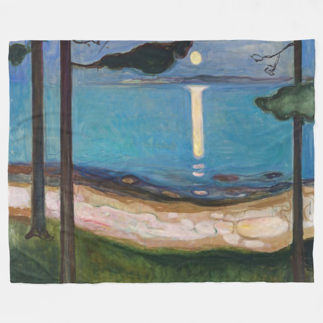 Couverture Polaire Edvard Munch - Lune (Devant (Horizontal))