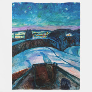 Couverture Polaire Edvard Munch - Nuit étoilée 1922