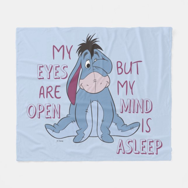 Couverture Polaire Eeyore | Mon esprit est endormi Citation (Devant (Horizontal))