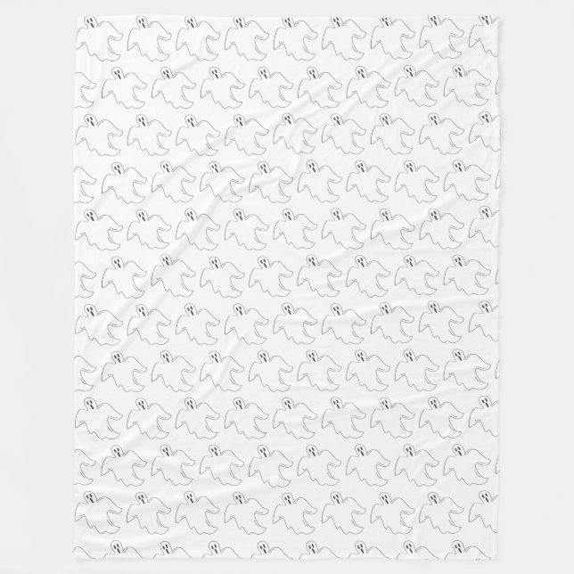 Couverture Polaire Éffrayant Ghost Happy Halloween Trick ou Treat Pri (Devant)