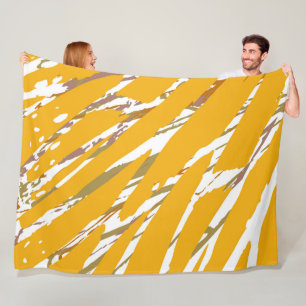 Couverture Polaire Élégance de la brosse dorée