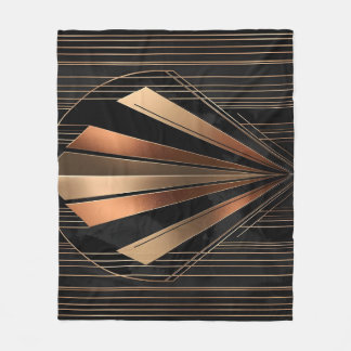 Couverture Polaire Élégance Géométrique Métallique Art Déco