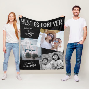 Couverture Polaire Élégant BFF Besties Photo Nom personnalisé Ami