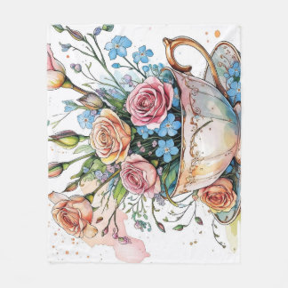 Couverture Polaire Élégant boho floral Fleece Blanket