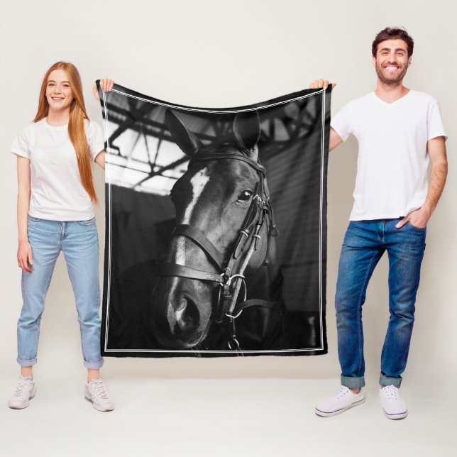 Couverture Polaire Elégant cadre Equestria Horse Photo Memorial (En situation)