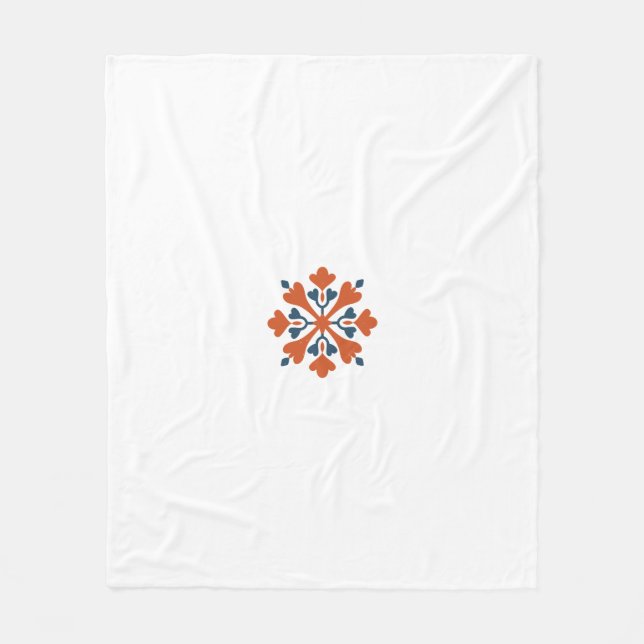 Couverture Polaire Elégant design floral Mandala" (Devant)