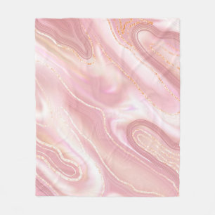 Couverture Polaire Elegant marble texture. Rose gold liquid shiny tex