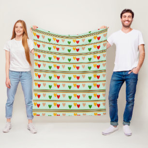 Couverture Polaire Élégant Motif cardiaque