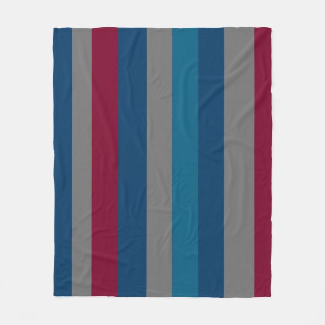 Couverture Polaire Élégant motif de lignes verticales modernes (Devant)