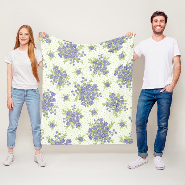 Couverture Polaire Élégant motif floral (En situation)
