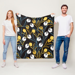 Couverture Polaire Élégant motif floral de Tulipe