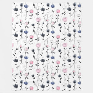 Couverture Polaire Élégant motif rose