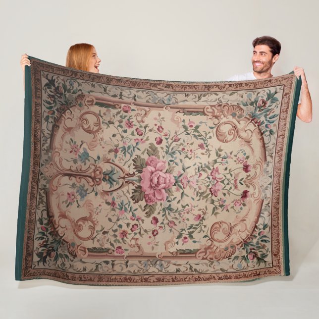 Couverture Polaire Élégant perse floral (En situation)