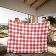 Élégant Pique-nique Campagne À damiers Rouge Blanc