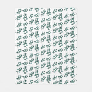 Couverture Polaire Elégante aquarelle eucalyptus
