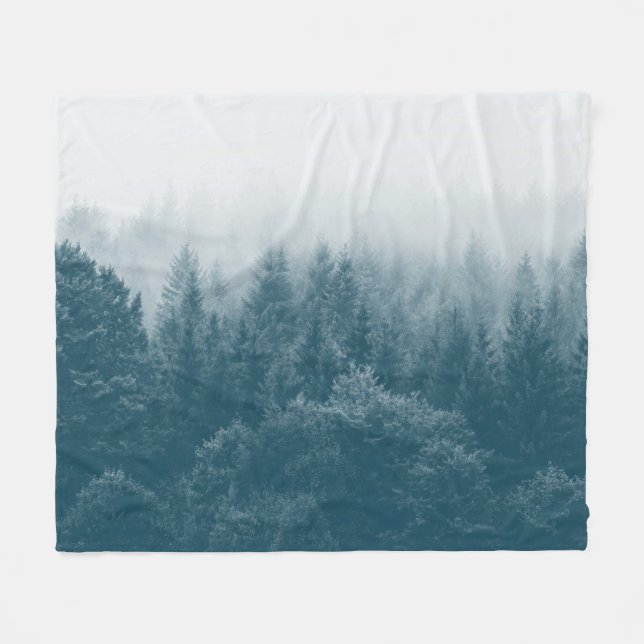 Couverture Polaire Elégante aquarelle moderne Bois (Devant (Horizontal))