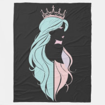 "Elégante Reine avec Couronne" Pastel Design