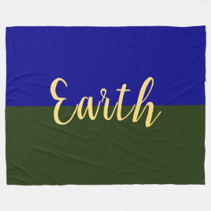 Couverture Polaire Elégante Terre Forêt Bleue Royale Bleue Bloc de co