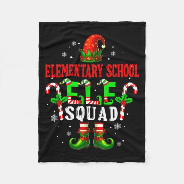 Couverture Polaire Elementary School Elf Squad Xmas Elf Hat Scute Ss  (Devant)