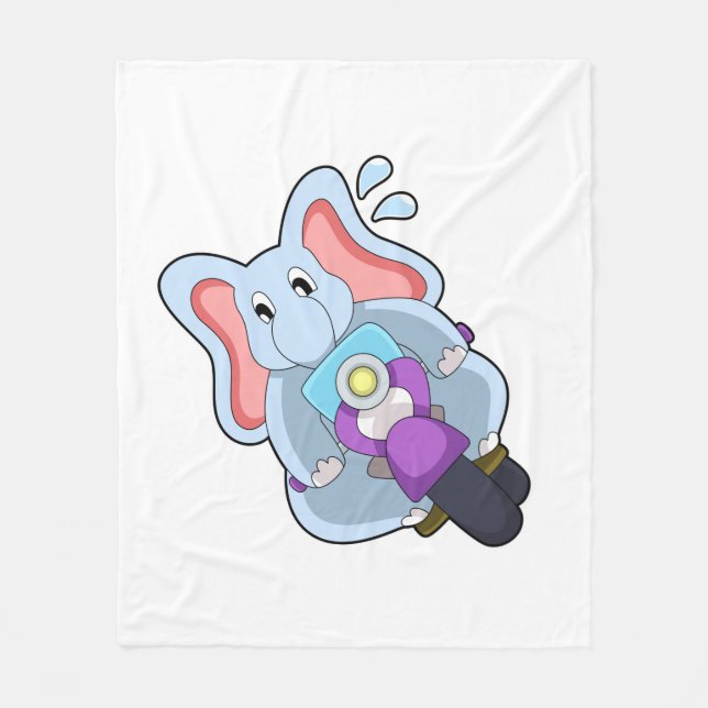 Couverture Polaire Elephant comme vélo avec moto.PNG (Devant)
