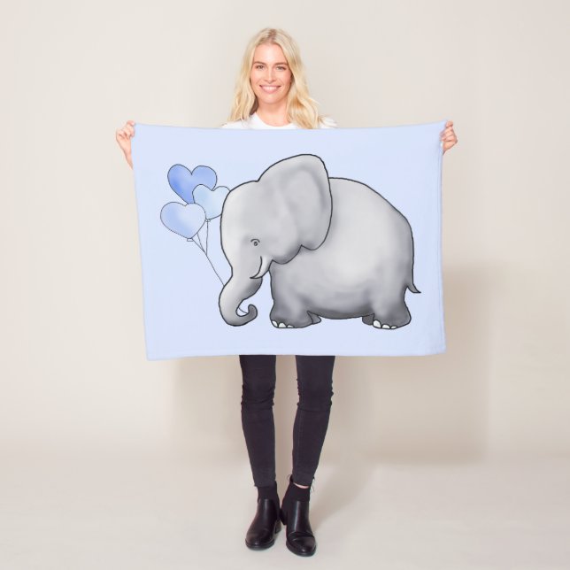 Couverture Polaire Éléphant de bébé gourmet géant avec ballons Nurser (En situation)