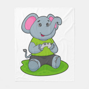Couverture Polaire Eléphant en Gamer