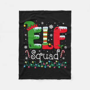 Couverture Polaire Elf Squad Amusant Elf Famille Noël Correspondant P