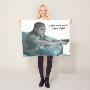 Couverture Polaire Elf Video Gamer Boss Combat Imaginaire Art Blanket