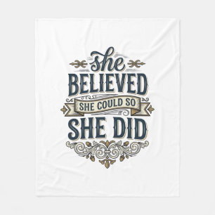 Couverture Polaire Elle a cru qu'elle a fait un t-shirt de motivation