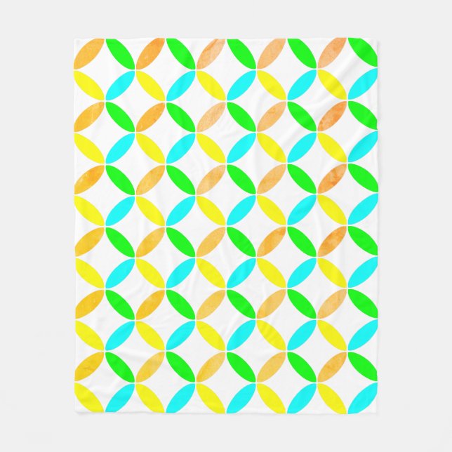 Couverture Polaire Ellipse Motif Art Abstrait (Devant)
