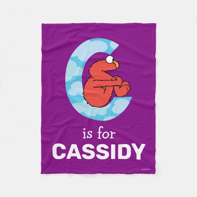 Couverture Polaire Elmo Alphabet | C Nuages (Devant)