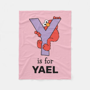 Couverture Polaire Elmo Alphabet   Y Violet