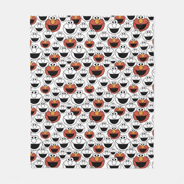 Couverture Polaire Elmo Color Pop Face Pattern (Devant)