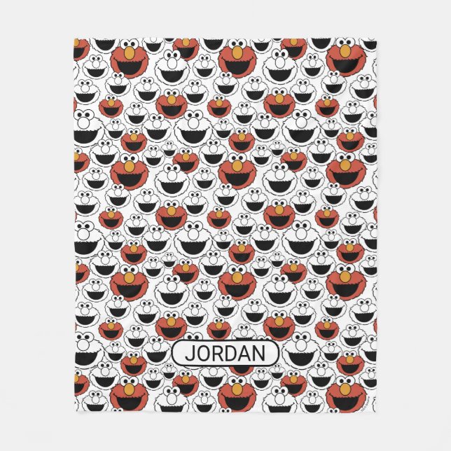 Couverture Polaire Elmo Color Pop Face Pattern (Devant)