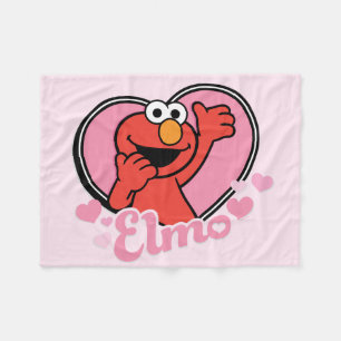 Couverture Polaire Elmo dans le coeur Valentine