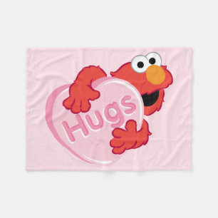 Couverture Polaire Elmo "Hugs" Valentine Heart Candy