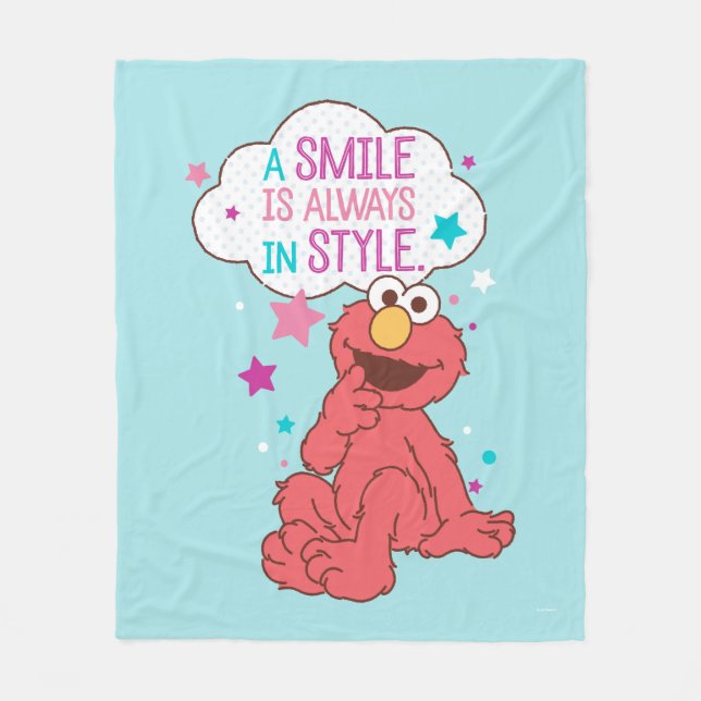 Couverture Polaire Elmo | Un sourire est toujours dans le style (Devant)