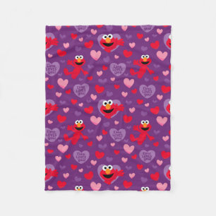 Couverture Polaire Elmo vous aime Motif de la Saint Valentin